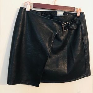 Black leather skirt